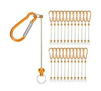 Gvvsjgdbis Beadable - a barre, 24 pezzi, in metallo, con perline, kit di forniture per la realizzazione sfusa con gancio a scatto, arancione