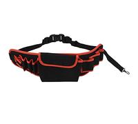 Gvvsjgdbis Borsa degli attrezzi con coperchio cintura per attrezzi per cacciavite a tasca in vita strumento titolare sacchetto di trapano elettrico regolabile (rosso)