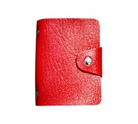 Gvvsjgdbis Busta di carta di credito ID Pack di carte in ecopelle per signora (nero), rosso