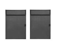 Gvvsjgdbis Cartella portadocumenti da scrivania in pelle PU, formato A4, porta serrature, clip per lavagna riunioni ufficio, raccoglitore dati nero con custodia per penna, 2 pezzi, durevole