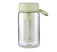 Gvvsjgdbis Cold Brew - Bicchiere da viaggio con manico in morbido silicone, infusore portatile per caffè e tè ghiacciato, con tazza da viaggio, verde