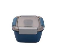 Gvvsjgdbis Contenitore per il pranzo in plastica con forchetta e salsa, adatto al microonde, per picnic, insalata, frutta, conservazione-C