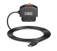 Gvvsjgdbis Kit di cablaggio per videocamera da cruscotto USB C con cavo di alimentazione OBD, protezione a bassa tensione, monitoraggio parcheggio 24 ore su 24