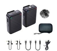 Gvvsjgdbis Lavalier - Microfono di registrazione a doppio canale con 29,9 m per smartphone, fotocamera DSLR DV Vlog Live, stile: 1 RX e 1TX