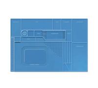 Gvvsjgdbis Pad magnetico in silicone per la riparazione di schede madri di telefono e computer con tappetino di riparazione di posizionamento a vite, blu