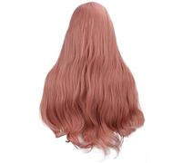 Gvvsjgdbis Parrucca sintetica Del Merletto Lungo Rosa Parrucche Per Le Donne Capelli Peruca Frontale Ricci Rame Cosplay 28 Pollici