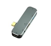 Gvvsjgdbis PC Computer Type-C Extension Hub 5 in 1 3.55mm Jack PD100W USB3.0/USB3.1 -Compatibile USB Extender YX04-X5