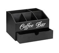 Gvvsjgdbis Porta Tè Caffè Cestino Porta Caffè in Legno Decorazione Bar Caffè Organizzatore Accessori Caffè Bar Bar Caffè