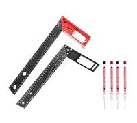Gvvsjgdbis Righello quadrato da falegname da 30,5 cm, per la lavorazione del legno, strumento quadrato a T, righello ad angolo retto, righello quadrato L B