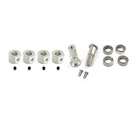 Gvvsjgdbis Set di 2 adattatori esagonali per ruota in metallo, 5 mm e 5 mm-12 mm