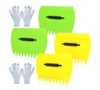 Gvvsjgdbis Set di 2 paia di cucchiai e da giardino, manico regolabile, rastrelli in plastica di alta qualità