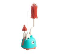 Gvvsjgdbis Silicone Bottiglia di Pulizia Speciale Drenaggio Rack per Neonato Lungo Manico Risciacquo Nipplo di Pulizia Set A