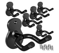 Gvvsjgdbis Supporto da parete per chitarra, set di 6 supporti da parete per chitarra, supporto per chitarra in metallo per basso, chitarra elettrica