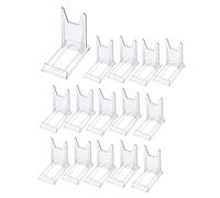 Gvvsjgdbis Supporto per piatti, in plastica, supporto per piatti, mini cavalletti trasparenti, supporto per presentazione di immagini o piatti, 15 pezzi, durevole, facile da installare