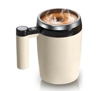 Gvvsjgdbis Tazza da caffè automatica magnetica agitante, tazza da caffè auto-mescolante con LCD a batteria di temperatura, tazza da caffè ricaricabile C