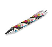 GVYGVY 1 penna a sfera nera, con stampa a pois colorati, 0,5 mm, per diari, penna a sfera a inchiostro fine, per scrivere forniture per ufficio e scuola