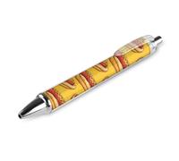 GVYGVY 1 penna a sfera nera con stampa di hot dog e salsiccia da 0,5 mm, per diari, penna a sfera a inchiostro fine, per scrivere forniture per ufficio e scuola