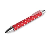 GVYGVY 1 penna a sfera nera - Retro bianco a pois rossi stampa 0,5 mm penne per diario, penna a sfera a inchiostro fine per scrivere forniture per ufficio e scuola