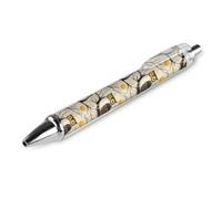 GVYGVY 1 penna a sfera nera - Vintage Owl Tree Pattern Print 0,5 mm Penne per diario, penna a sfera a inchiostro fine per scrivere forniture per ufficio e scuola