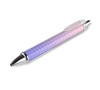 GVYGVY 1 penna a sfera nera - viola rosa sfumato griglia stampa 0,5 mm penne per diario, penna a sfera a inchiostro fine per scrivere forniture per ufficio e scuola