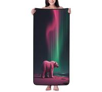 GVYGVY Asciugamani da bagno in cotone per il bagno, asciugamani in microfibra per teli da bagno per il corpo, stampa classica con orso rosa n. 294, asciugamano da spiaggia ad asciugatura rapida