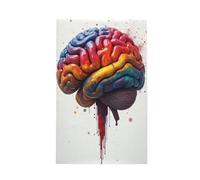GVYGVY Asciugamani da cucina - Morbido colorato stampa cervello n. 3 Asciugamani ad asciugatura rapida per asciugare la cucina, asciugamano assorbente per la decorazione della cucina con cordino