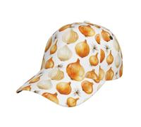 GVYGVY Berretto da baseball da donna e uomo, con stampa astratta di cipolla regolabile, per donne e uomini, cappello sportivo da papà nero