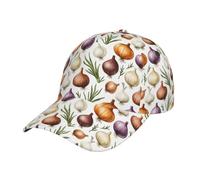 GVYGVY Berretto da baseball da donna e uomo, con stampa cipolla, regolabile, per donne e uomini, cappello sportivo per papà, nero