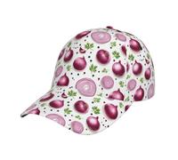 GVYGVY Berretto da baseball da donna e uomo, con stampa di foglie verdi cipolla regolabile, per donne e uomini, cappello sportivo per papà