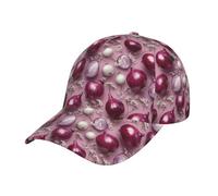GVYGVY Berretto da baseball da donna e uomo, con stampa realistica di cipolla regolabile, per donne e uomini, cappello sportivo da papà nero