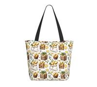 GVYGVY Borsa da viaggio da donna, da lavoro, con stampa autunnale di patate e limoni, leggera, borsa da infermiera, borsa da spiaggia da donna, alla moda, grande, con cerniera