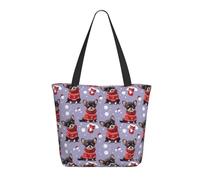 GVYGVY Borsa da viaggio da donna, da lavoro, con stampa di chihuahua e maglione natalizio, leggera, borsa da infermiera, borsa da spiaggia da donna, alla moda, grande, con cerniera