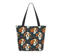 GVYGVY Borsa da viaggio da donna, da lavoro, con stampa di cuccioli di Beagle, leggera, borsa da infermiera, borsa da spiaggia da donna, alla moda, grande, con cerniera