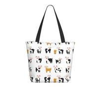 GVYGVY Borsa da viaggio da donna, da lavoro, con stampa di mucca carina, leggera, borsa da infermiera, borsa da spiaggia da donna, alla moda, grande, con cerniera