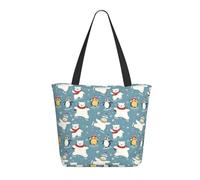 GVYGVY Borsa da viaggio da donna, da lavoro, con stampa di orso, pinguino, fiocchi di neve, leggera, borsa da infermiera, borsa da spiaggia da donna, alla moda, grande, con cerniera