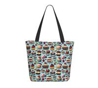 GVYGVY Borsa da viaggio da donna da lavoro, con stampa di torte carine, leggera, borsa da infermiera, borsa da spiaggia da donna, borsa grande alla moda con cerniera