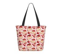 GVYGVY Borsa da viaggio da donna, da lavoro, con stampa di torte di fragole, leggera, borsa da infermiera, borsa da spiaggia da donna, alla moda, grande, con cerniera