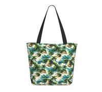 GVYGVY Borsa da viaggio da donna, da lavoro, con stampa hawaiana piccola isola leggera, borsa da infermiera, borsa da spiaggia da donna, borsa grande alla moda con cerniera