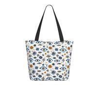 GVYGVY Borsa da viaggio da donna, da lavoro, con stampa occhi azzurri, leggera, borsa da infermiera, borsa da spiaggia da donna, borsa grande alla moda con cerniera