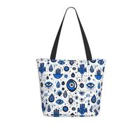 GVYGVY Borsa da viaggio da donna, da lavoro, con stampa retrò con occhi azzurri, leggera, borsa a tracolla da infermiera, borsa da spiaggia da donna, borsa grande alla moda con cerniera