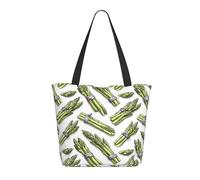 GVYGVY Borsa da viaggio da donna da lavoro, stampa asparagi, leggera, borsa da infermiera, borsa da spiaggia da donna, alla moda, grande, con cerniera