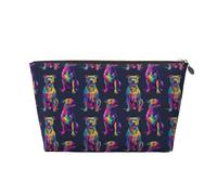 GVYGVY Borsa da viaggio in pelle stampata con graffiti Pitbull fluo per uomo e donna - borsa portaoggetti per borsa con cerniera