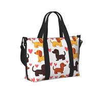 GVYGVY Borsa da viaggio per computer portatile da donna - Borsa da viaggio a tracolla con stampa bassotto carino da donna borsa da viaggio da donna borsa sportiva da uomo borsa da viaggio