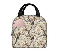 GVYGVY Borsa termica per il pranzo per donne e uomini, con stampa di piccoli animali della foresta, borsa termica da donna, borsa termica per adulti, per lavoro, palestra, viaggi, con tasca frontale