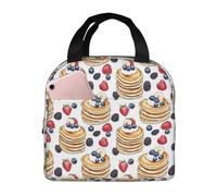 GVYGVY Borsa termica per il pranzo per donne e uomini, piccola borsa termica per il pranzo con stampa di torte di frutti di bosco, borsa termica da donna, borsa termica per lavoro, palestra, viaggi