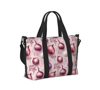 GVYGVY Borsa tote per computer portatile da donna, da lavoro, con stampa di cipolle e fiori, borsa da viaggio da donna, borsa da viaggio, borsa da palestra da uomo, borsa da viaggio a tracolla per