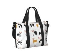GVYGVY Borsa tote per computer portatile da donna, da lavoro, con stampa di mucca carina, borsa da viaggio per la notte, borsa da viaggio da donna, borsone da palestra da uomo, borsa da viaggio a