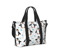 GVYGVY Borsa tote per computer portatile da donna, da lavoro, con stampa di pinguini carini cartoni animati, borse da viaggio per donne, viaggi, palestra, borsone da uomo, borsa da viaggio a tracolla