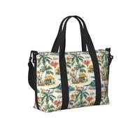 GVYGVY Borsa tote per computer portatile da donna, da lavoro, con stampa di scena hawaiana sulla spiaggia, borsa da viaggio per donne, borsa da viaggio, borsa da palestra da uomo, borsa da viaggio a