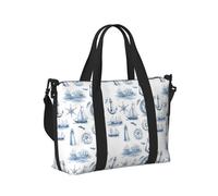 GVYGVY Borsa tote per computer portatile da donna, da lavoro, con stampa di un faro e ancora, borsa da viaggio per donne, da viaggio, da palestra, da uomo, per oggetti personali, borsa da viaggio da